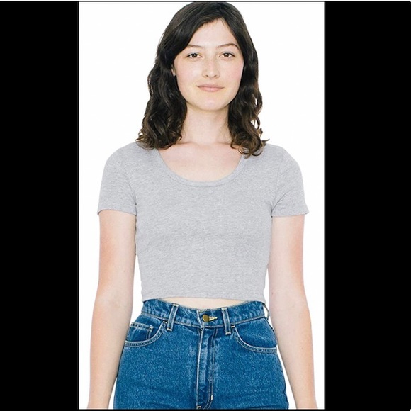 American Apparel cropped grey t-shirt - Picture 1 of 5